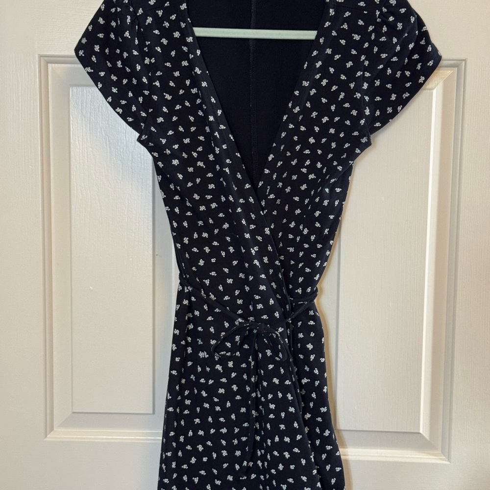 Brandy Melville Black and White Floral Midi Dress